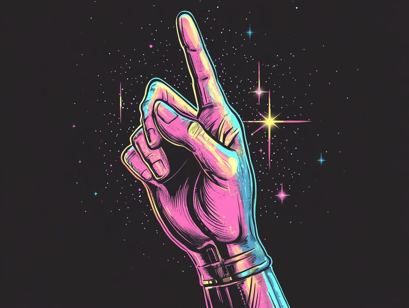 a finger pointing up